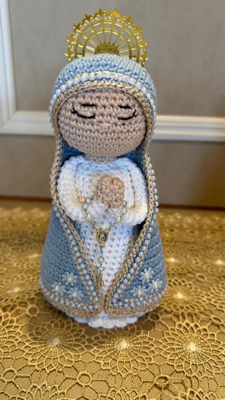Como fazer o manto de amigurumi religioso: técnica cônica que serve pra qualquer santa